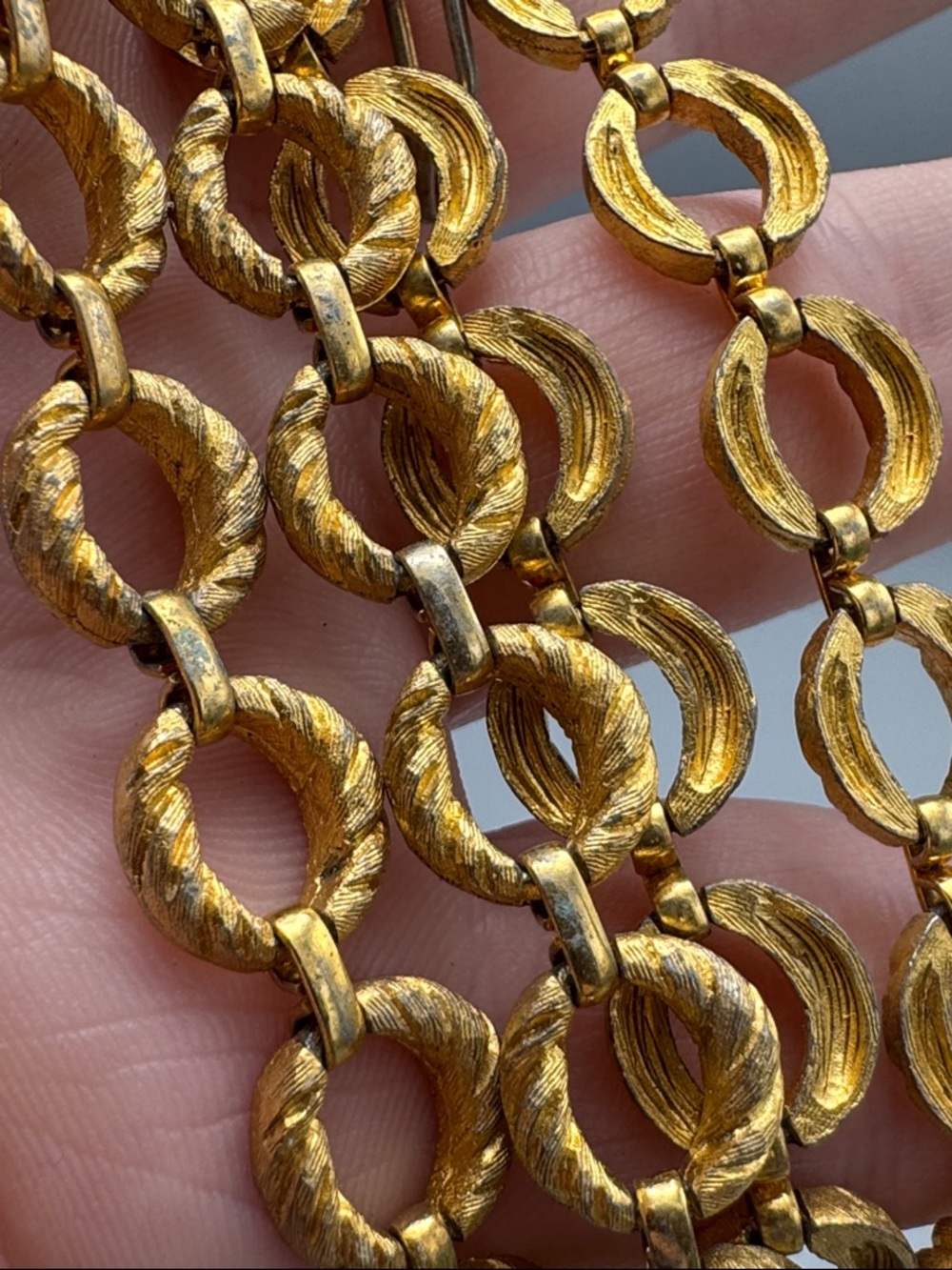 Gold Tone 2-Row Link Necklace - Picture 5 of 8